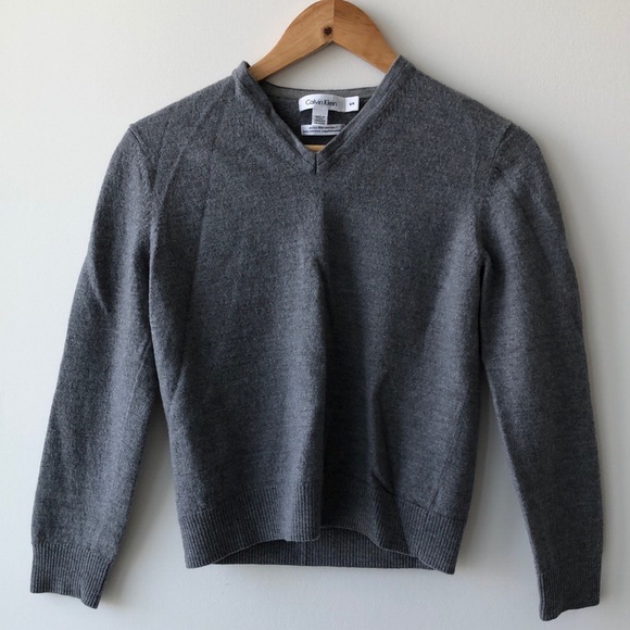 Calvin Klein Extra Fine Merino Wool V Neck Sweater